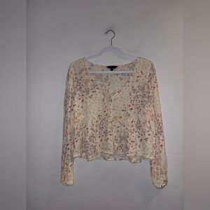 No Boundaries | Cream Printed Blouse